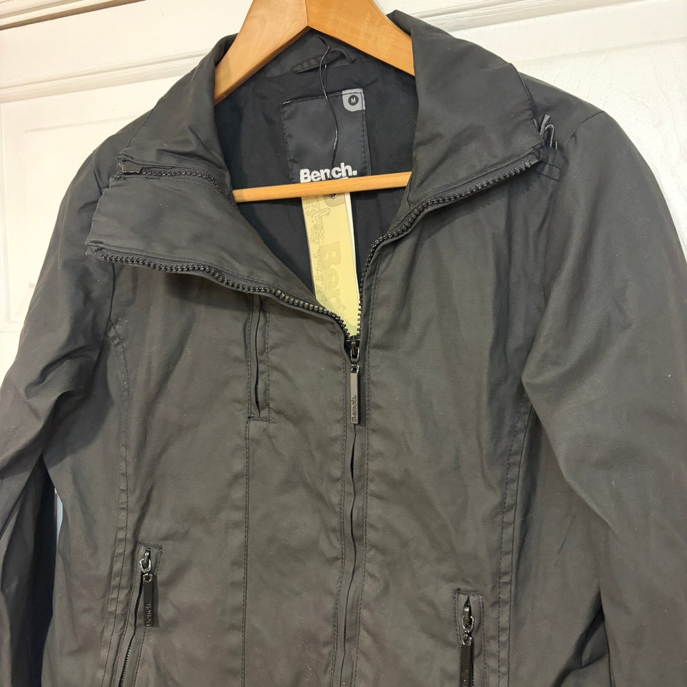 Y2K New Bench Amethyst‎ Moto Jacket Womens M Convertible Cropped Zip-Off Hem